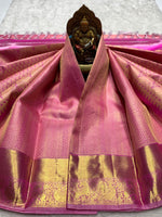 Load image into Gallery viewer, Classic Fuchsia Pink 2gm Zari Bridal Elegance Kanchipuram Handloom Silk Saree SS25296
