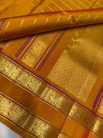 Load image into Gallery viewer, Classic Yellow &amp; Red 2gm Zari Elegance Kanchipuram Handloom Silk Saree SS27069
