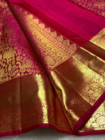 Load image into Gallery viewer, Classic Glow Pink 2gm Zari Bridal Elegance Kanchipuram Handloom Silk Saree SS25433
