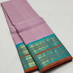 Load image into Gallery viewer, Classic Mauve Pink &amp; Teal Green Elegance Kanchipuram Handloom Silk Saree SS28582
