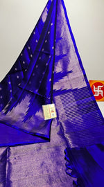 Load image into Gallery viewer, Classic Royal Blue Elegance Handloom Soft Silk Saree SS26234
