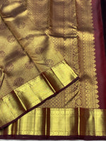 Load image into Gallery viewer, Classic Maroon Red 2gm Zari Bridal Elegance Kanchipuram Handloom Silk Saree SS28328

