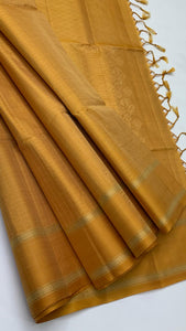 Classic Mustard Elegance Handloom Soft Silk Saree SS23980