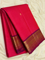 Load image into Gallery viewer, Classic Rose Pink &amp; Wine Red Traditional Butta Kanchipuram Handloom Silk Saree SS26592
