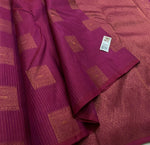Load image into Gallery viewer, Classic Ruby Pink Double Warp Handloom Soft Silk Saree SS27878

