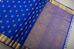 Load image into Gallery viewer, Classic Royal Blue Iruthalaipakshi motif designed Elegance Kanchipuram Handloom Silk Saree SS28526
