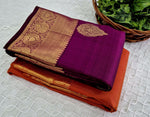Load image into Gallery viewer, Classic Wine Red Elegance Kanchipuram Handloom Silk Saree SS27711
