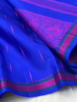 Load image into Gallery viewer, Classic Royal Blue 2gm Zari Kanchipuram Handloom Silk Saree SS25575
