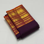 Load image into Gallery viewer, Classic Plum &amp; Burnt Orange Elegance Kanchipuram Handloom Silk Saree SS27377
