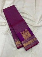 Load image into Gallery viewer, Classic Berry Plum 2gm Zari Elegance Kanchipuram Handloom Silk Saree SS27510
