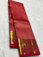 Load image into Gallery viewer, Classic Garnet Red 2gm Zari Bridal Elegance Kanchipuram Handloom Silk Saree SS24101
