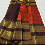 Load image into Gallery viewer, Classic Golden Brown &amp; Espresso Brown 2gm Zari Bridal Elegance Kanchipuram Handloom Silk Saree SS28208
