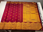 Load image into Gallery viewer, Classic Maroon Bridal Elegance Kanchipuram Handloom Silk Saree SS28063

