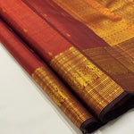 Load image into Gallery viewer, Classic Brownish Red Elegance Kanchipuram Handloom Silk Saree SS28584
