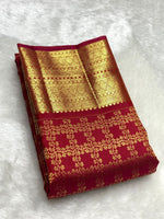 Load image into Gallery viewer, Classic Pinkish Orange 2gm Zari Bridal Elegance Kanchipuram Handloom Silk Saree SS25450
