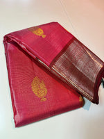 Load image into Gallery viewer, Deep Pink &amp; Plum Elegance Kanchipuram Tissue Handloom Silk Saree SS25377
