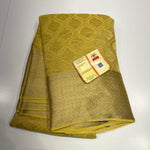 Load image into Gallery viewer, Classic Pastel Olive Green Handwork Elegance Khaddi Banarasi Crepe Silk Saree SS25410
