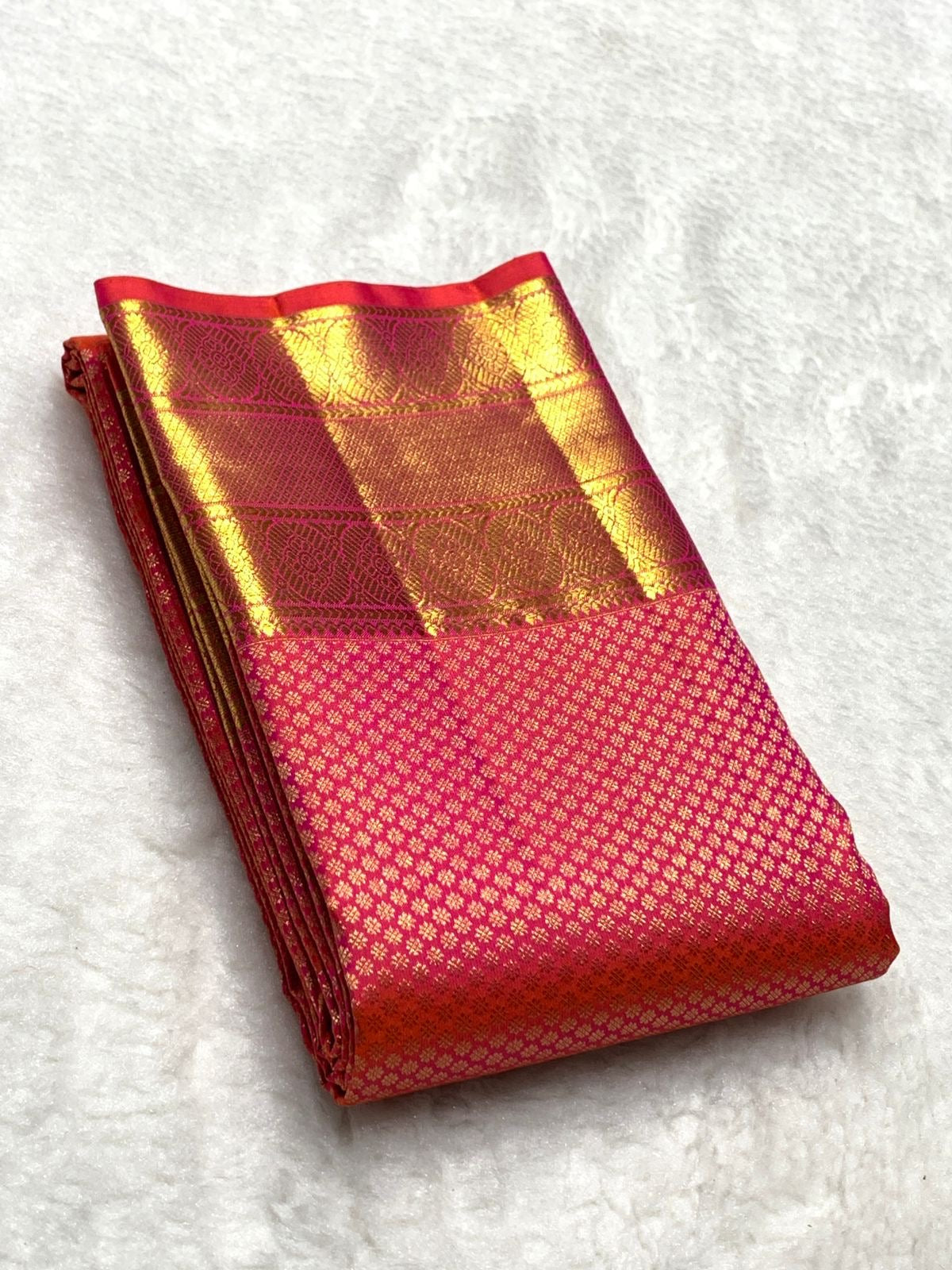Classic Hot Pink 2gm Zari Bridal Elegance Kanchipuram Handloom Silk Saree SS25371