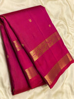 Load image into Gallery viewer, Classic Deep Pink 2gm Zari Vaira Oosi Kanchipuram Handloom Silk Saree SS26513
