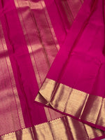 Load image into Gallery viewer, Classic Ruby Pink 2gm Zari Bridal Elegance Kanchipuram Handloom Silk Saree SS28199
