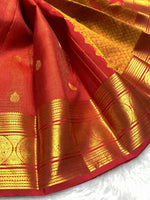 Load image into Gallery viewer, Classic Chilli Red 2gm Zari Elegance Kanchipuram Handloom Silk Saree SS27498
