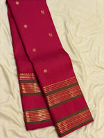 Load image into Gallery viewer, Classic Ruby Pink 2gm Zari Elegance Kanchipuram Handloom Silk Saree SS28289
