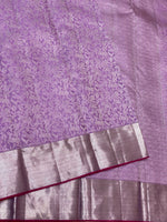 Load image into Gallery viewer, Classic Lavender 2gm Zari Bridal Elegance Kanchipuram Handloom Silk Saree SS23854
