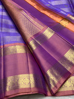 Load image into Gallery viewer, Classic Lavender &amp; Mauve 2gm Zari Bridal Elegance Kanchipuram Handloom Silk Saree SS27505

