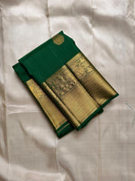Load image into Gallery viewer, Classic Green Bridal Elegance Kanchipuram Handloom Silk Saree SS27630
