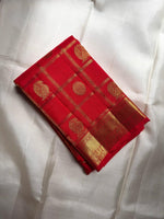 Load image into Gallery viewer, Classic Scarlet Red Bridal Elegance Kanchipuram Handloom Silk Saree SS27864
