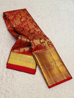 Load image into Gallery viewer, Classic Chilli Red 2gm Zari Elegance Kanchipuram Handloom Silk Saree SS27880
