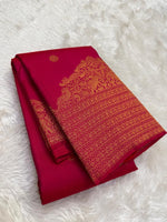 Load image into Gallery viewer, Classic Deep Pink Bridal Elegance Kanchipuram Handloom Silk Saree SS27240
