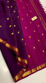Load image into Gallery viewer, Classic Berry Plum &amp; Deep Pink Elegance Kanchipuram Handloom Silk Saree SS20632
