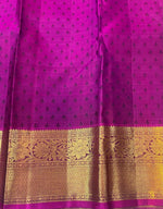 Load image into Gallery viewer, Classic Olive Green &amp; FuchsiaPink 2gm Zari Bridal Elegance Kanchipuram Handloom Silk Saree SS27348
