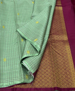 Load image into Gallery viewer, Classic Light Green &amp; Berry Plum Elegance Kanchipuram Handloom Silk Saree SS23648
