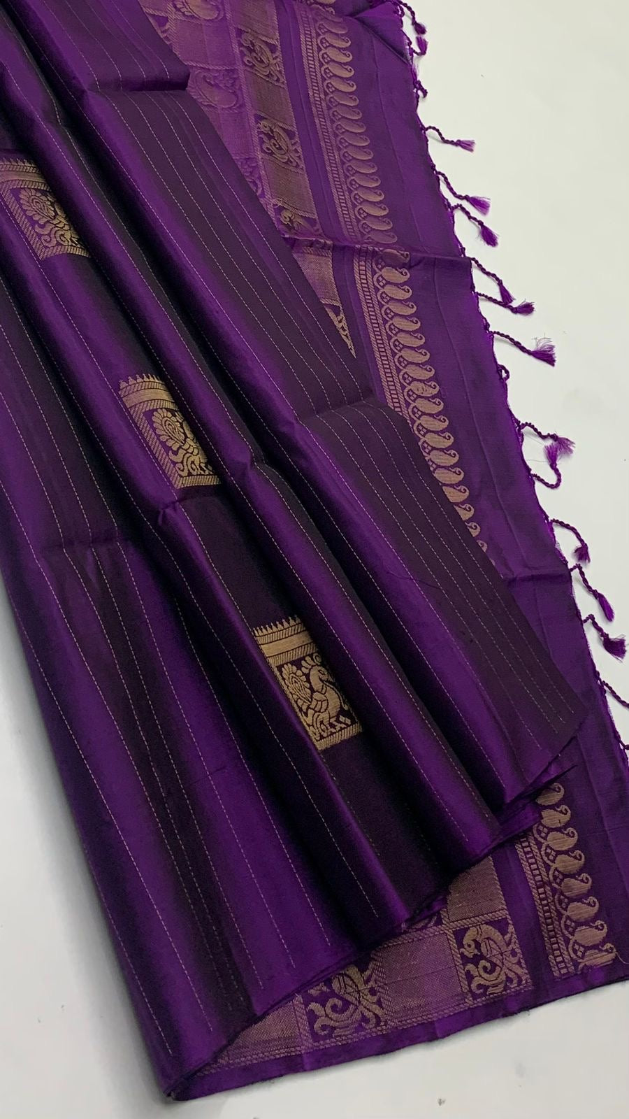 Russian Violet Handloom Soft Silk Saree SS22781