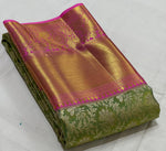 Load image into Gallery viewer, Pastel Green &amp; Fuchsia Pink 2gm Zari Brocade Bridal Elegance Kanchipuram Handloom Silk Saree SS23641
