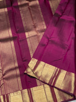Load image into Gallery viewer, Classic Wine Red 2gm Zari Bridal Elegance Kanchipuram Handloom Silk Saree SS28197
