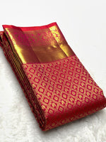 Load image into Gallery viewer, Classic Garnet Red 2gm Zari Bridal Elegance Kanchipuram Handloom Silk Saree SS24101
