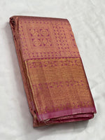 Load image into Gallery viewer, Classic Onion Pink 2gm Zari Elegance Kanchipuram Handloom Silk Saree SS24158
