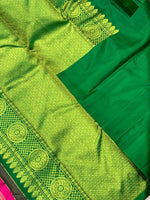 Load image into Gallery viewer, Classic Deep Pink &amp; Green 2gm Zari Kanchipuram Handloom Silk Saree SS25850
