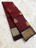 Load image into Gallery viewer, Classic Brick Maroon Kanchipuram Handloom Silk Saree SS26081
