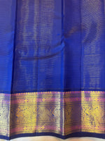 Load image into Gallery viewer, Classic Sea Green &amp; Imperial Blue Elegance Kanchipuram Handloom Silk Saree SS27165
