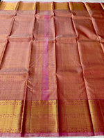 Load image into Gallery viewer, Classic Onion Pink 2gm Zari Elegance Kanchipuram Handloom Silk Saree SS24158
