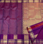 Load image into Gallery viewer, Classic Berry Plum 2gm Zari Elegance Kanchipuram Handloom Silk Saree SS27510
