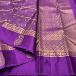 Load image into Gallery viewer, Classic Eminence Violet 1gm Zari Elegance Kanchipuram Handloom Silk Saree SS24184
