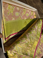 Load image into Gallery viewer, Pastel Cocoa 1gm Zari Bridal Elegance Kanchipuram Handloom Silk Saree SS23853
