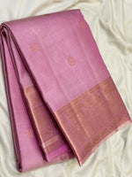 Load image into Gallery viewer, Classic Onion Pink 2gm Zari Elegance Kanchipuram Handloom Silk Saree SS27085
