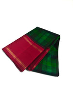 Load image into Gallery viewer, Classic Green &amp; Burnt Red 2gm Zari Korvai Elegance Kanchipuram Handloom Silk Saree SS27101
