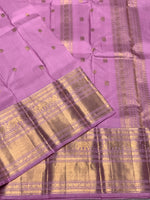 Load image into Gallery viewer, Classic Lilac 2gm Zari Bridal Elegance Kanchipuram Handloom Silk Saree SS28257
